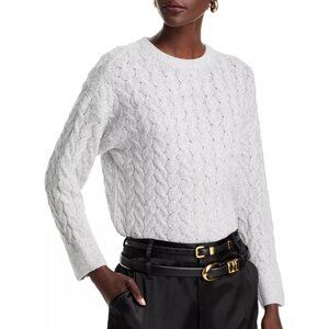 89$ Vince Camuto Crew Neck Rib knit Pullover Sweater Size S Silver Heather